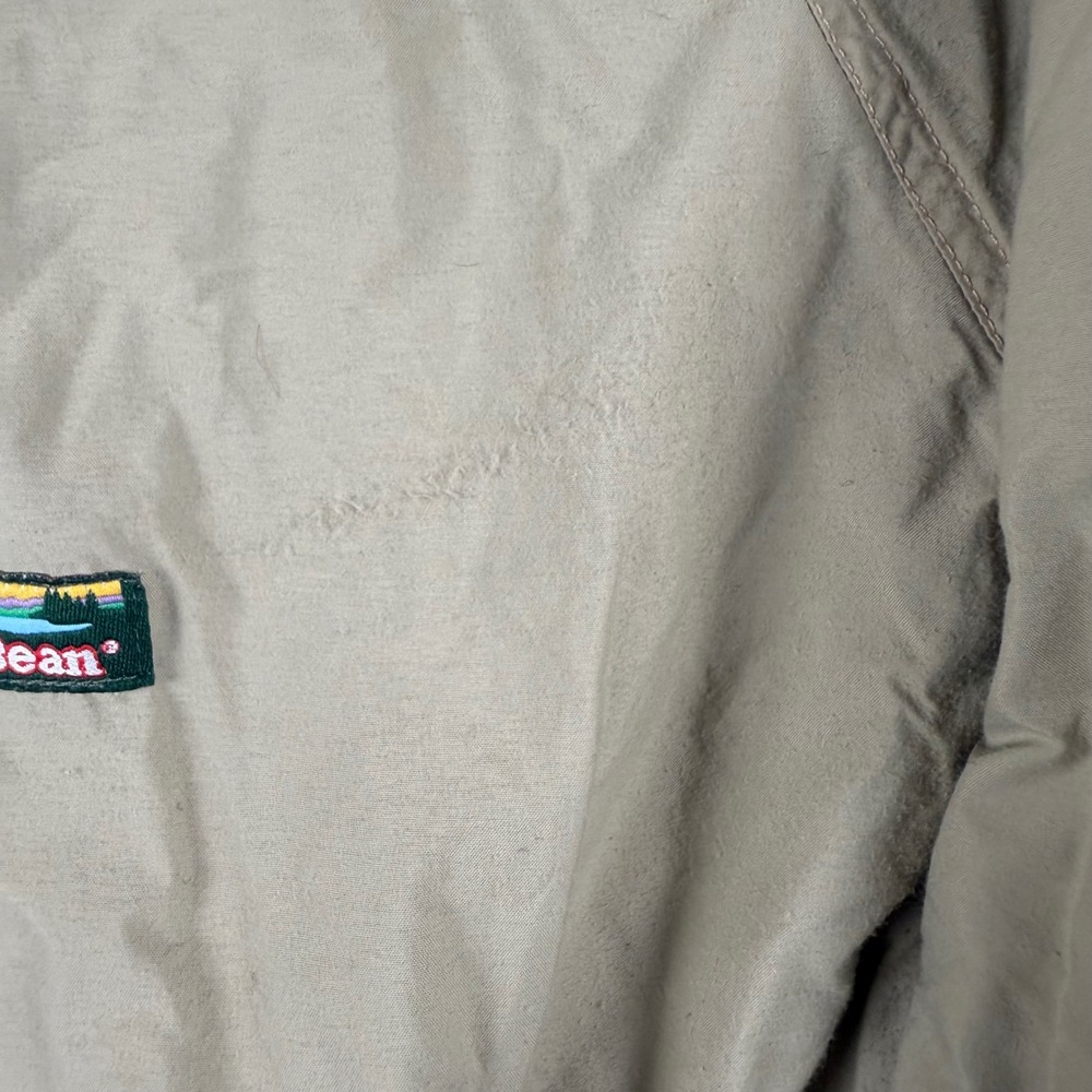 Vintage LL Bean Warm-Up Harrington Jacket Mens Tall Large Tan Fleece Lined USA - Picture 5 of 9